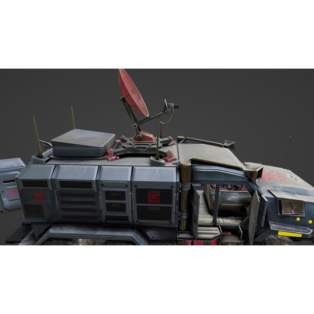 Colossus M2 Armored Transport 3D Model – Sci-Fi Military Vehicle, PBR - View 17