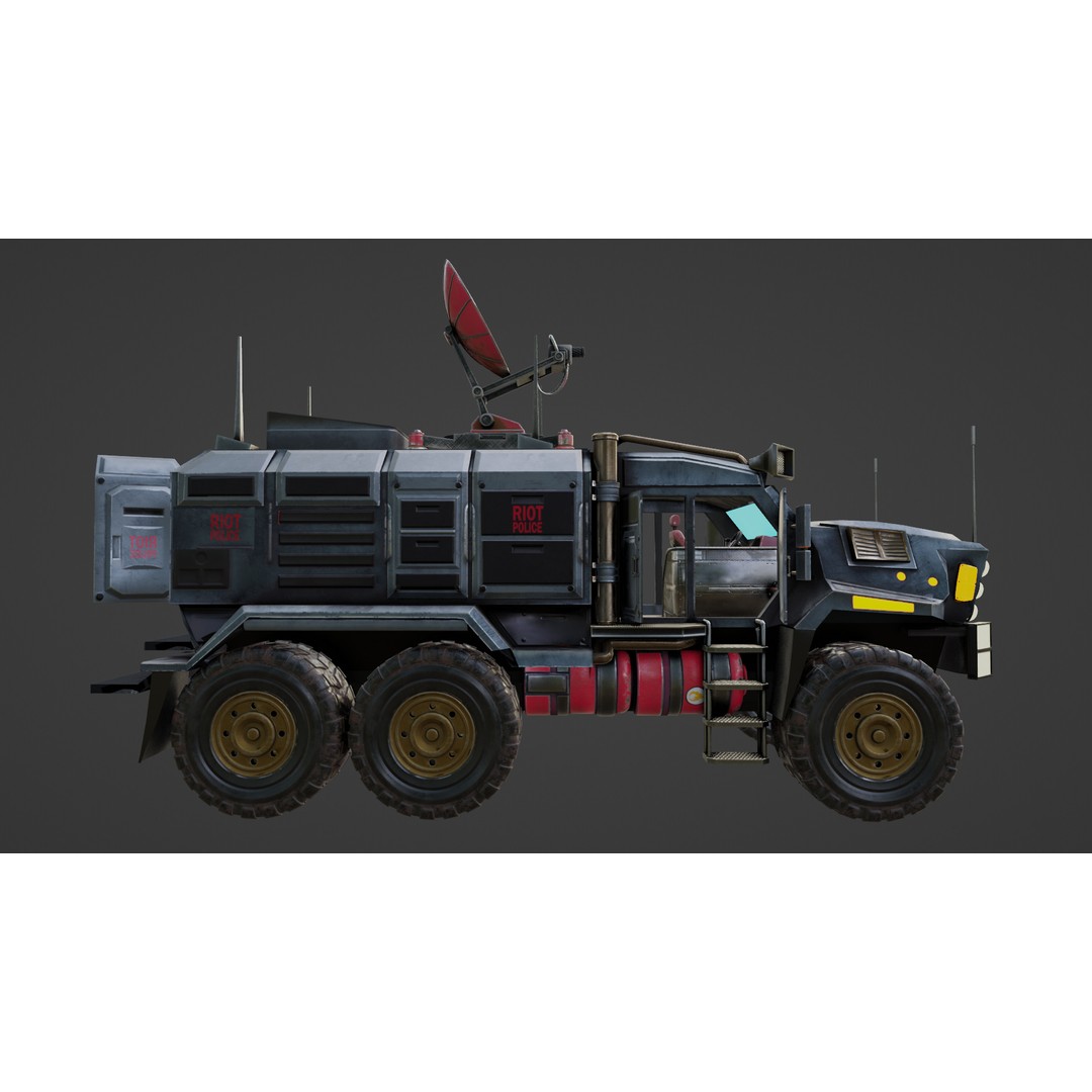 Colossus M2 Armored Transport 3D Model – Sci-Fi Military Vehicle, PBR - View 18