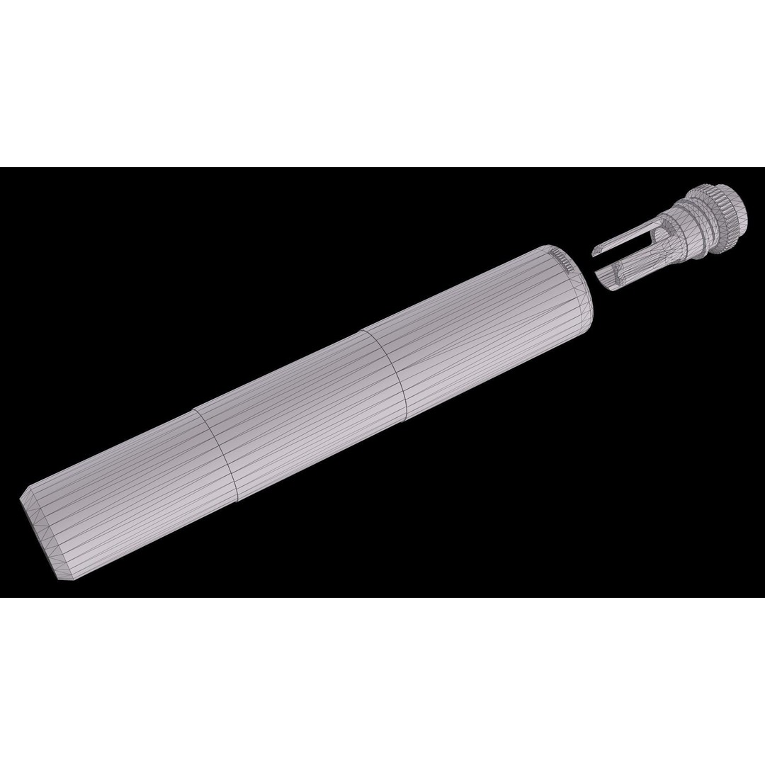 AAC SDN-6 Sound Suppressor 3D Model – Low Poly Game Asset, FBX