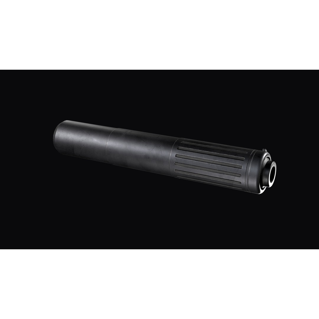 AAC SDN-6 Sound Suppressor 3D Model – Low Poly Game Asset, FBX - View 9