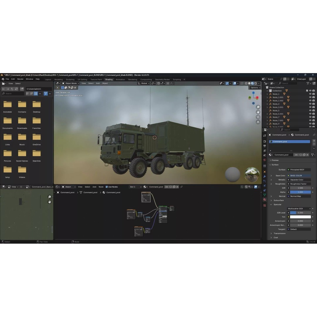 IRIS-T Command Post 3D Model – Military Tactical Shelter, FBX/OBJ