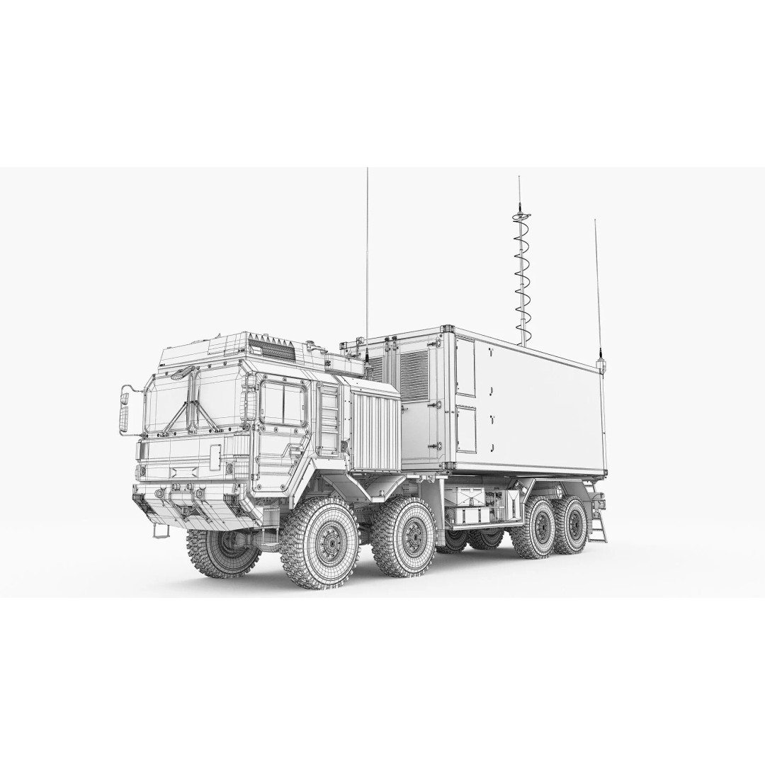 IRIS-T Command Post 3D Model – Military Tactical Shelter, FBX/OBJ - View 29