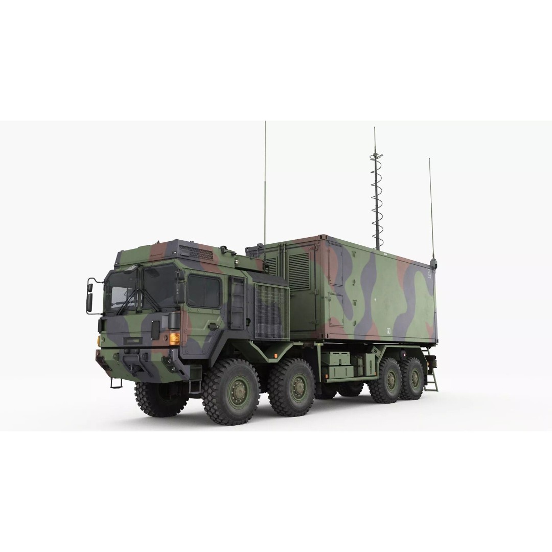 IRIS-T Command Post 3D Model – Military Tactical Shelter, FBX/OBJ - View 3