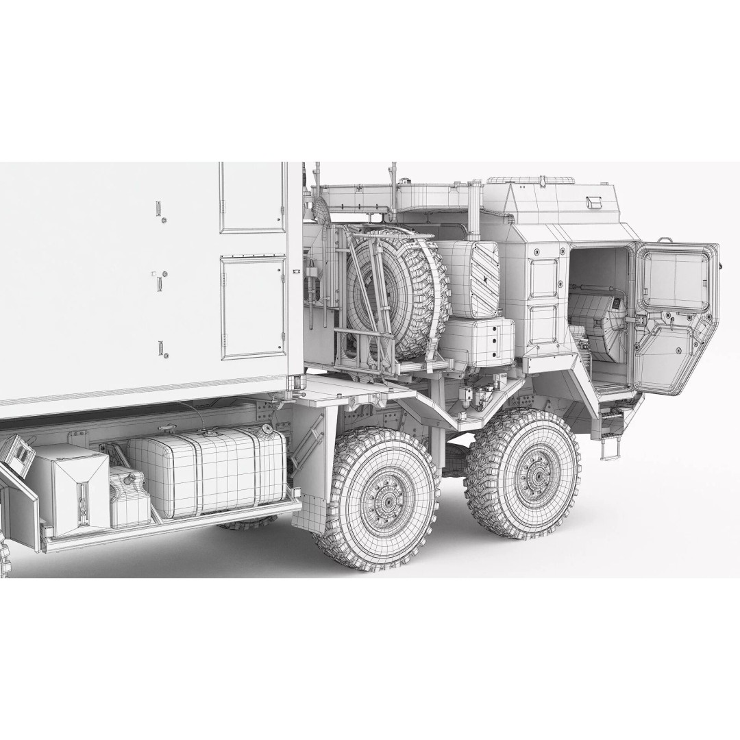 IRIS-T Command Post 3D Model – Military Tactical Shelter, FBX/OBJ - View 32