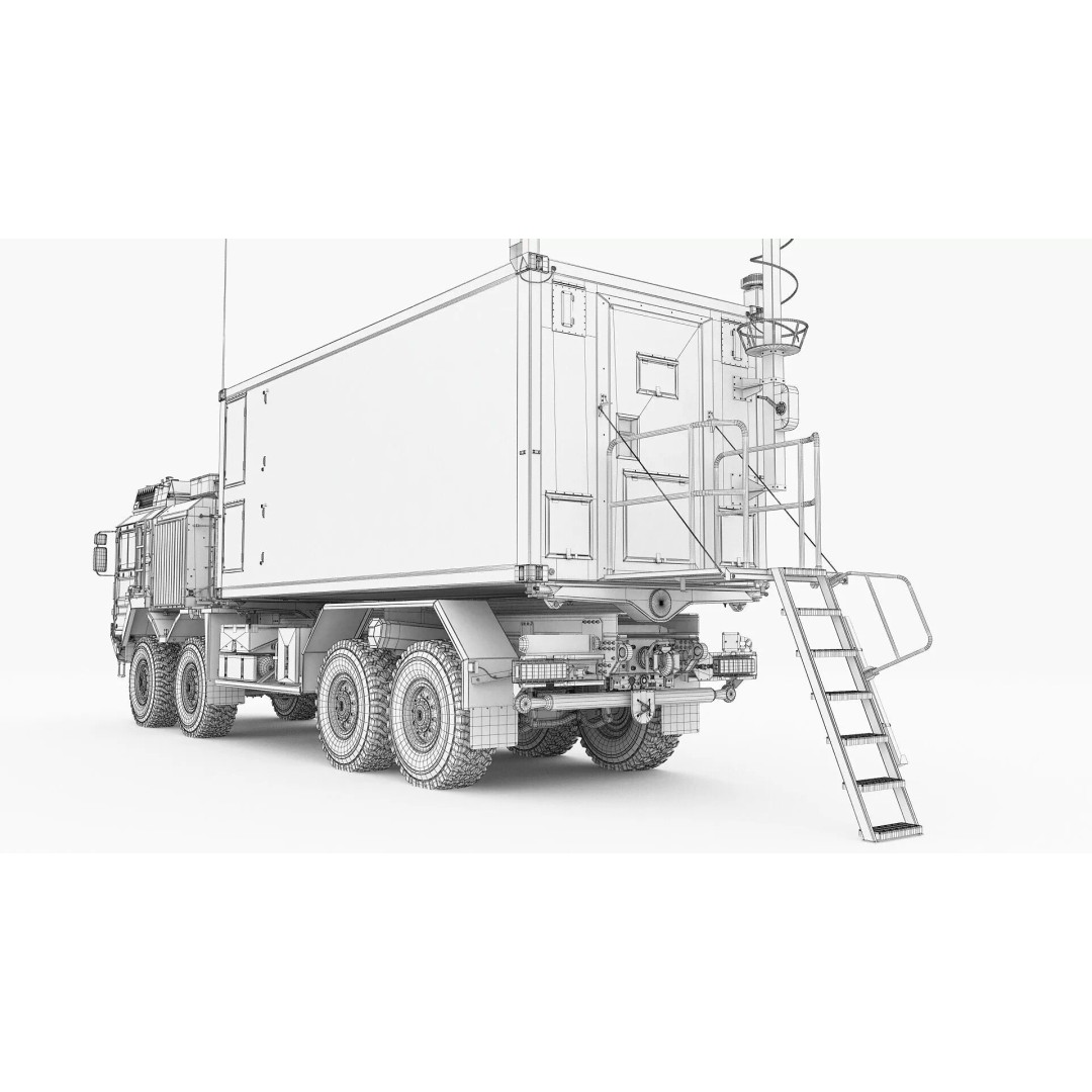 IRIS-T Command Post 3D Model – Military Tactical Shelter, FBX/OBJ - View 33