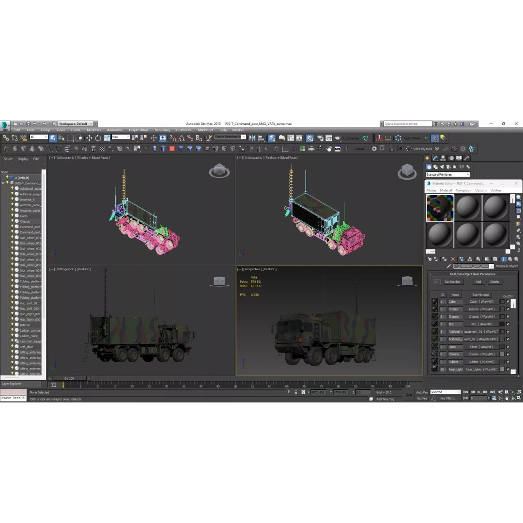 IRIS-T Command Post 3D Model – Military Tactical Shelter, FBX/OBJ - View 37