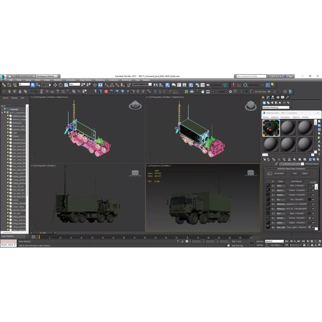 IRIS-T Command Post 3D Model – Military Tactical Shelter, FBX/OBJ - View 38