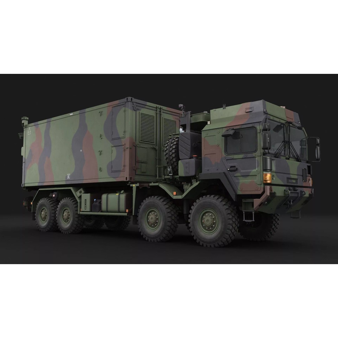 IRIS-T Command Post 3D Model – Military Tactical Shelter, FBX/OBJ - View 7