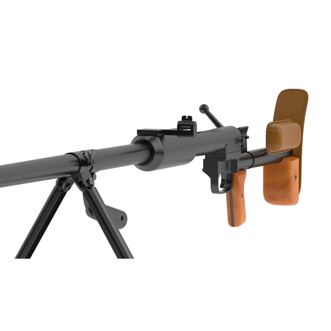 PTRD-41 3D Model – High Poly Anti-Tank Rifle, FBX, Game Asset - View 10