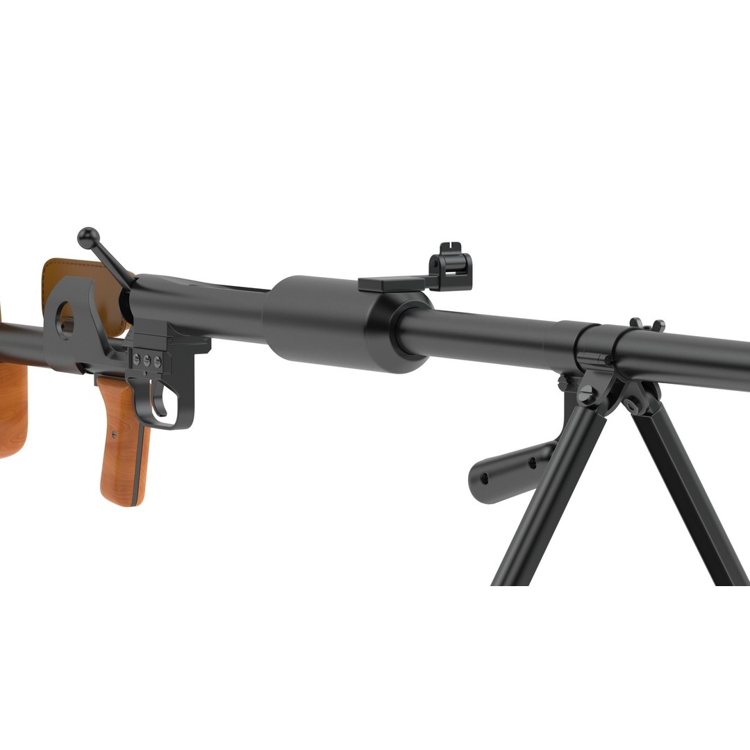 PTRD-41 3D Model – High Poly Anti-Tank Rifle, FBX, Game Asset - View 11