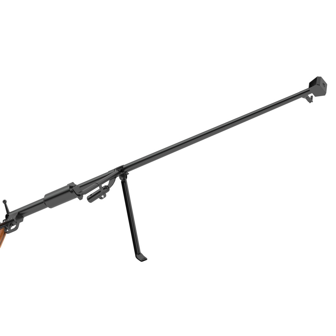 PTRD-41 3D Model – High Poly Anti-Tank Rifle, FBX, Game Asset - View 14