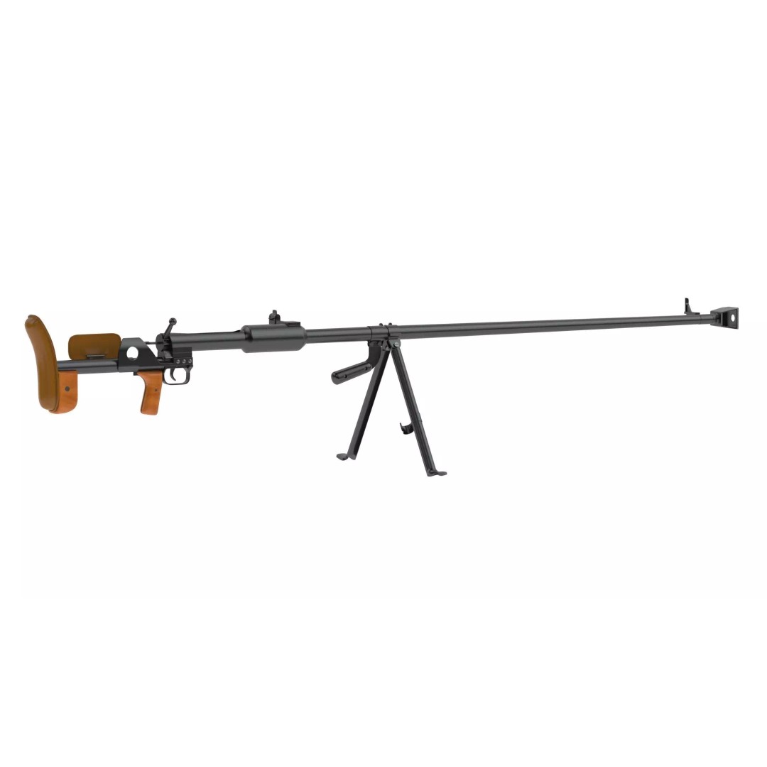 PTRD-41 3D Model – High Poly Anti-Tank Rifle, FBX, Game Asset - View 2