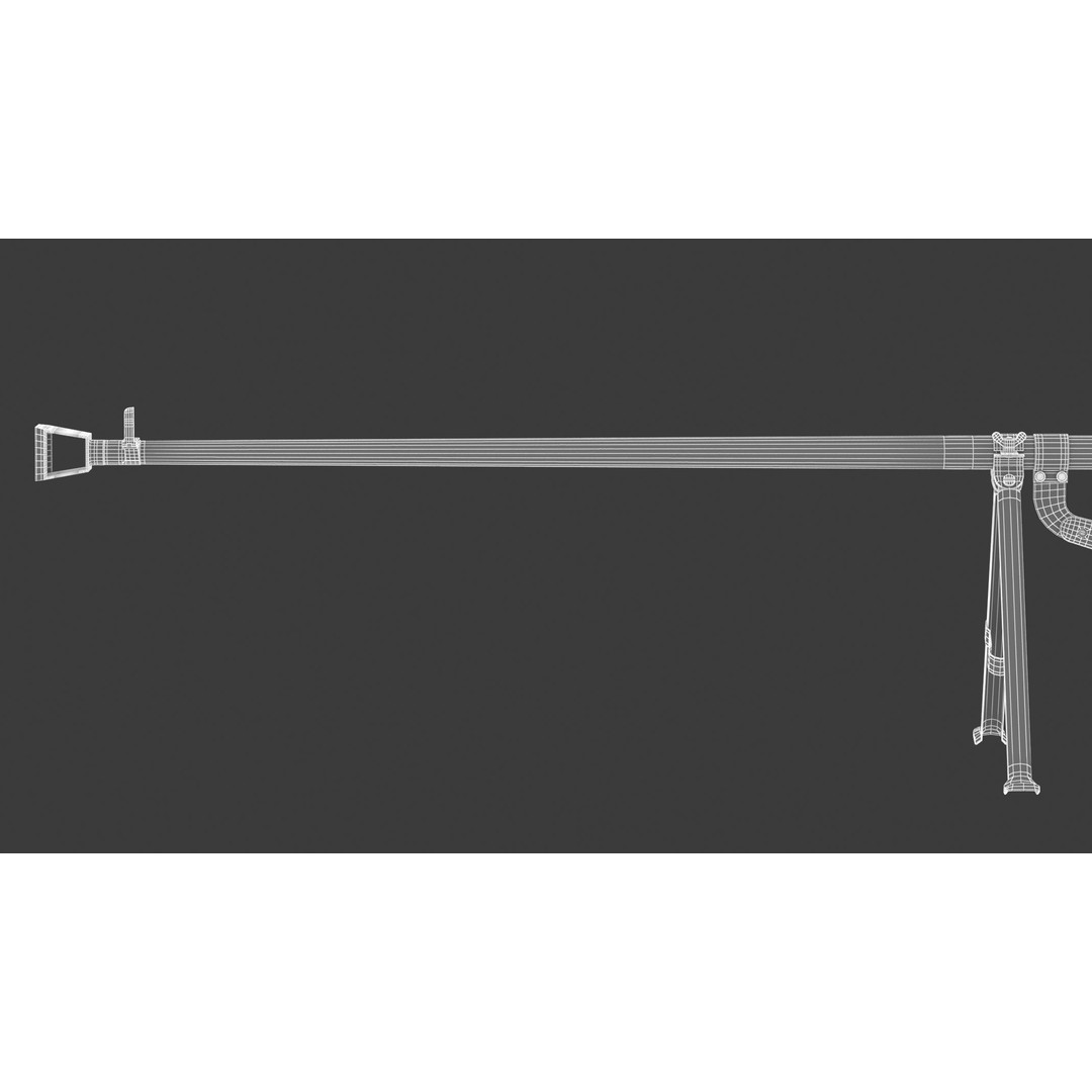 PTRD-41 3D Model – High Poly Anti-Tank Rifle, FBX, Game Asset - View 24