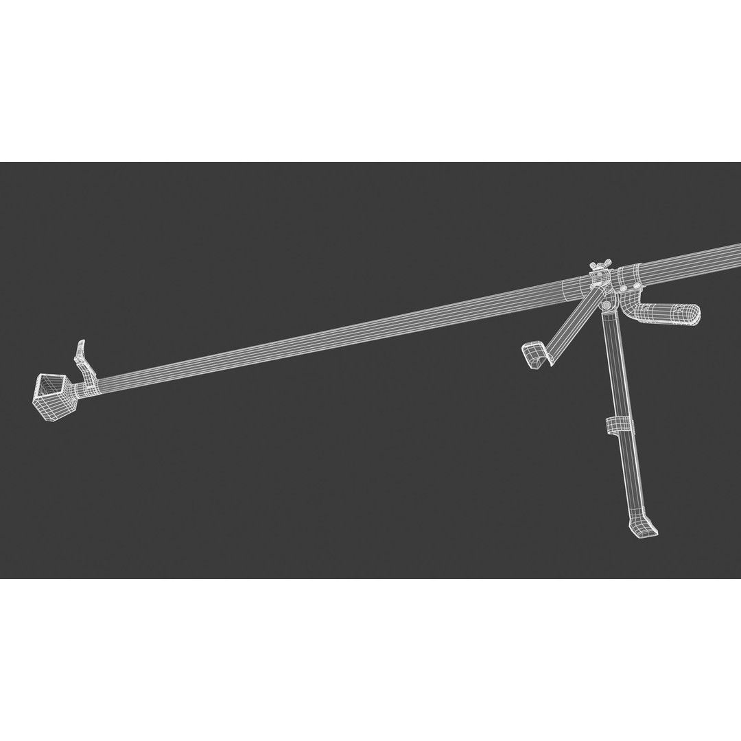 PTRD-41 3D Model – High Poly Anti-Tank Rifle, FBX, Game Asset - View 27