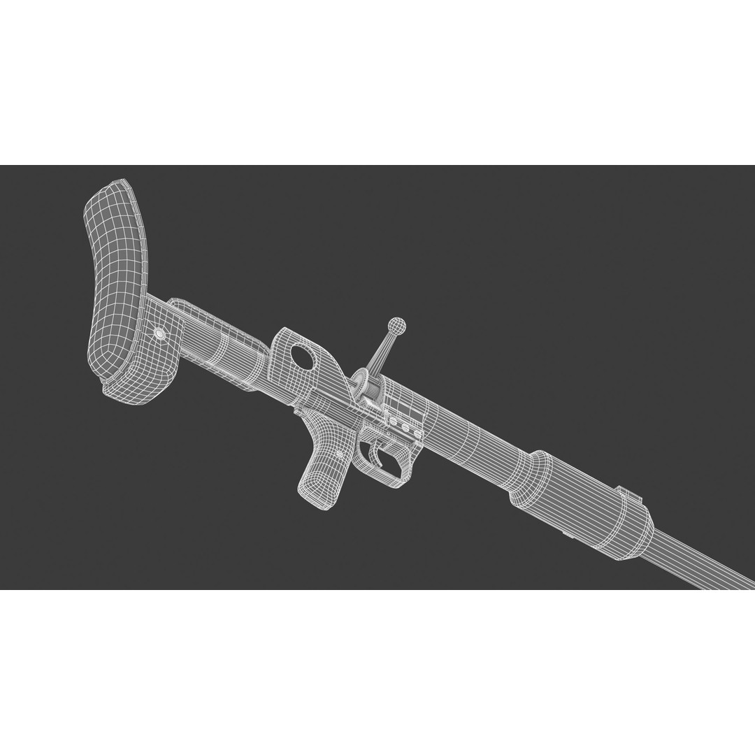 PTRD-41 3D Model – High Poly Anti-Tank Rifle, FBX, Game Asset - View 28