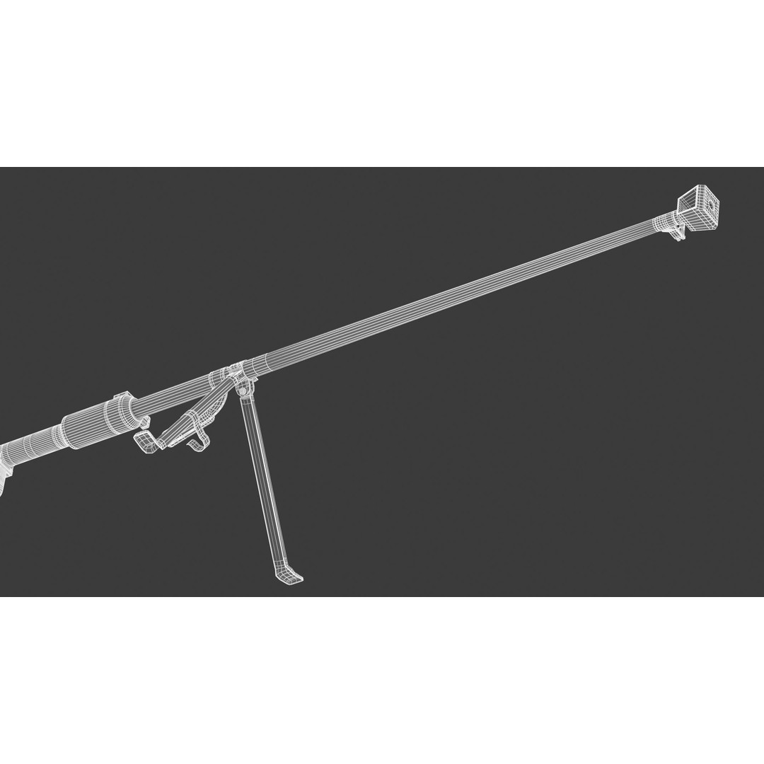 PTRD-41 3D Model – High Poly Anti-Tank Rifle, FBX, Game Asset - View 29