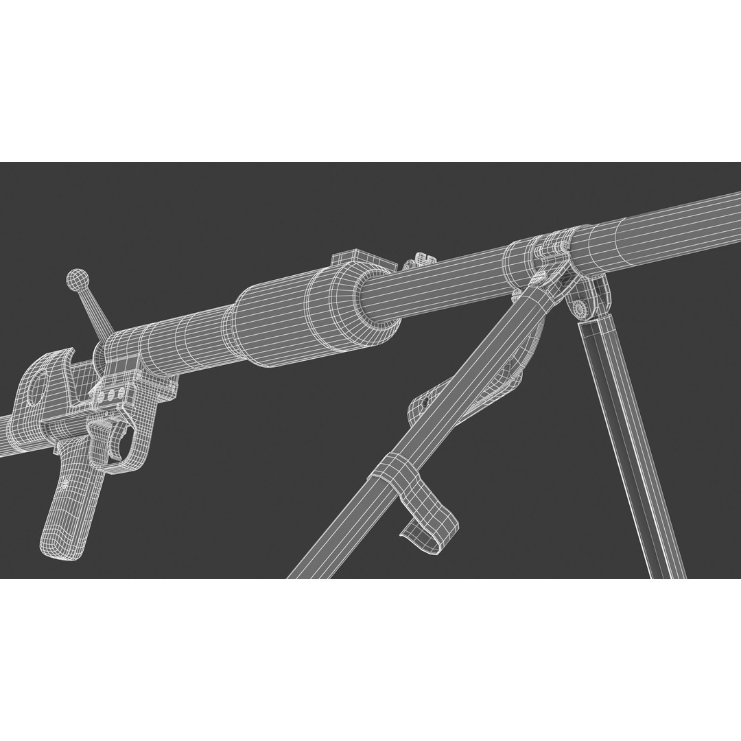 PTRD-41 3D Model – High Poly Anti-Tank Rifle, FBX, Game Asset - View 30