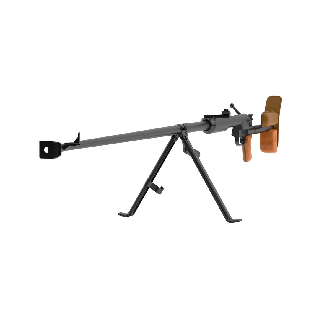 PTRD-41 3D Model – High Poly Anti-Tank Rifle, FBX, Game Asset - View 5