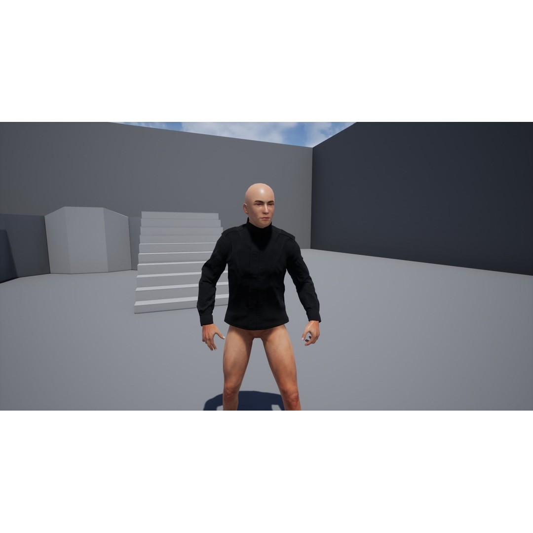 Tactical Jacket 3D Model – Low Poly Game Asset, Rigged, FBX - View 12