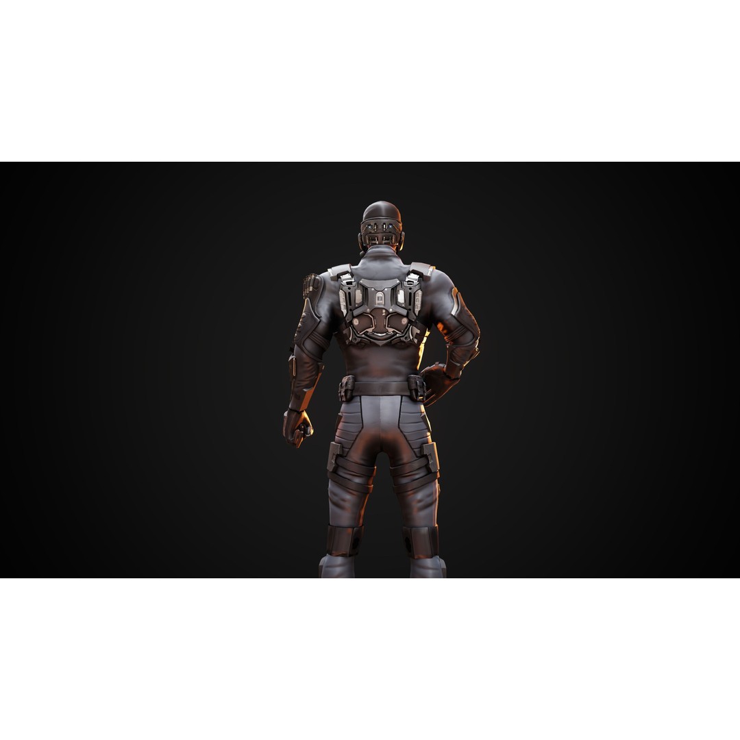 Soldier 3D Model – Low Poly Game Ready Character, FBX, Blender - View 13