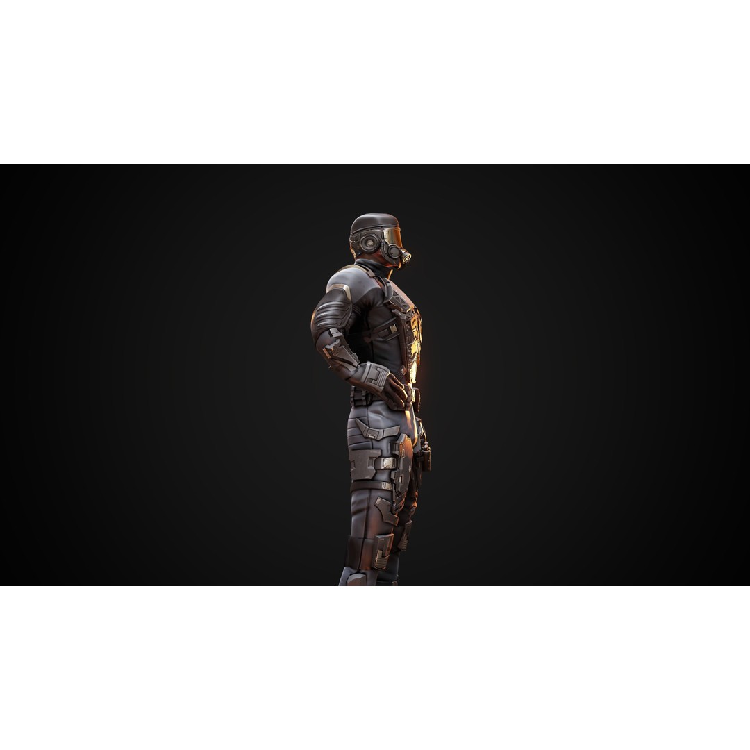 Soldier 3D Model – Low Poly Game Ready Character, FBX, Blender - View 16