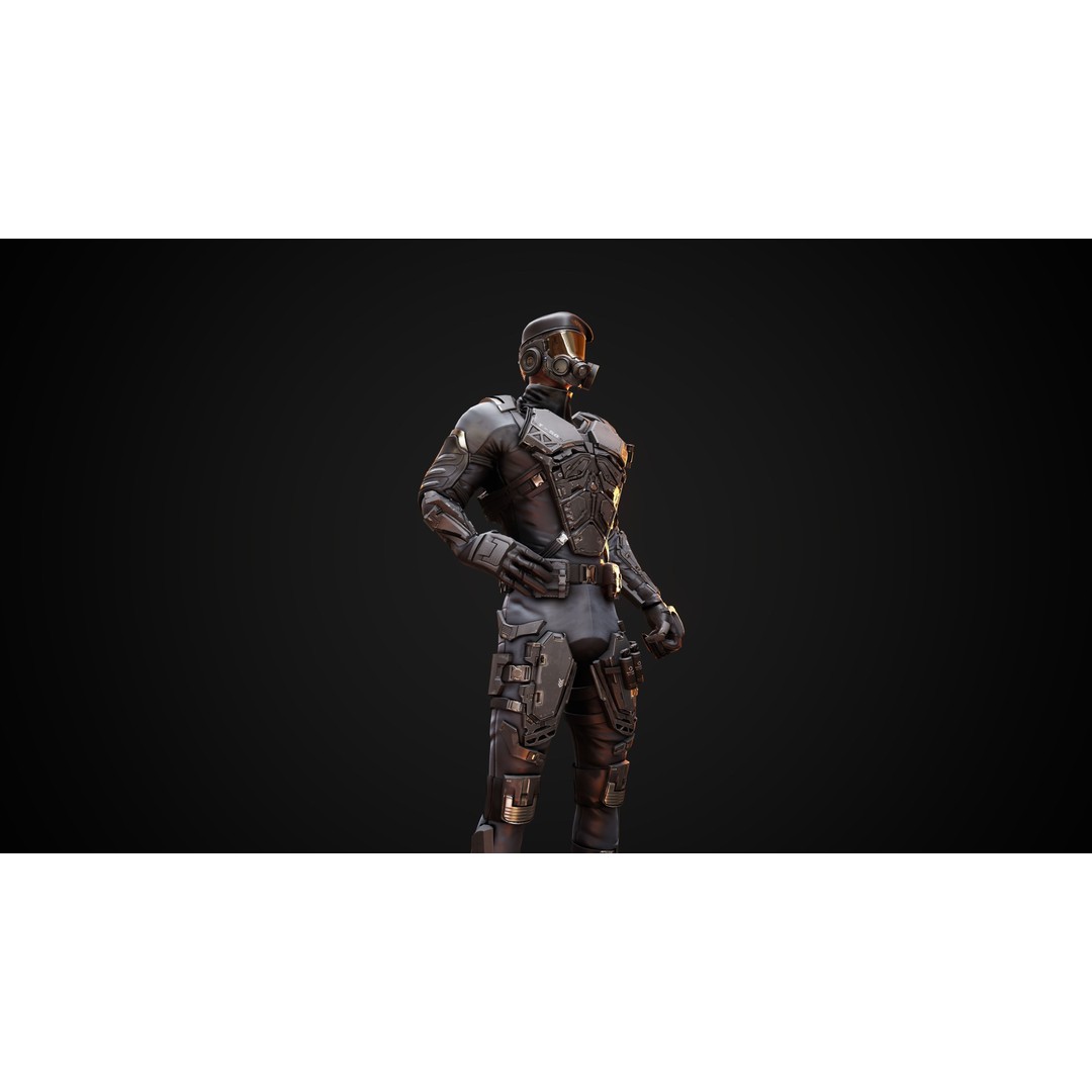 Soldier 3D Model – Low Poly Game Ready Character, FBX, Blender - View 17