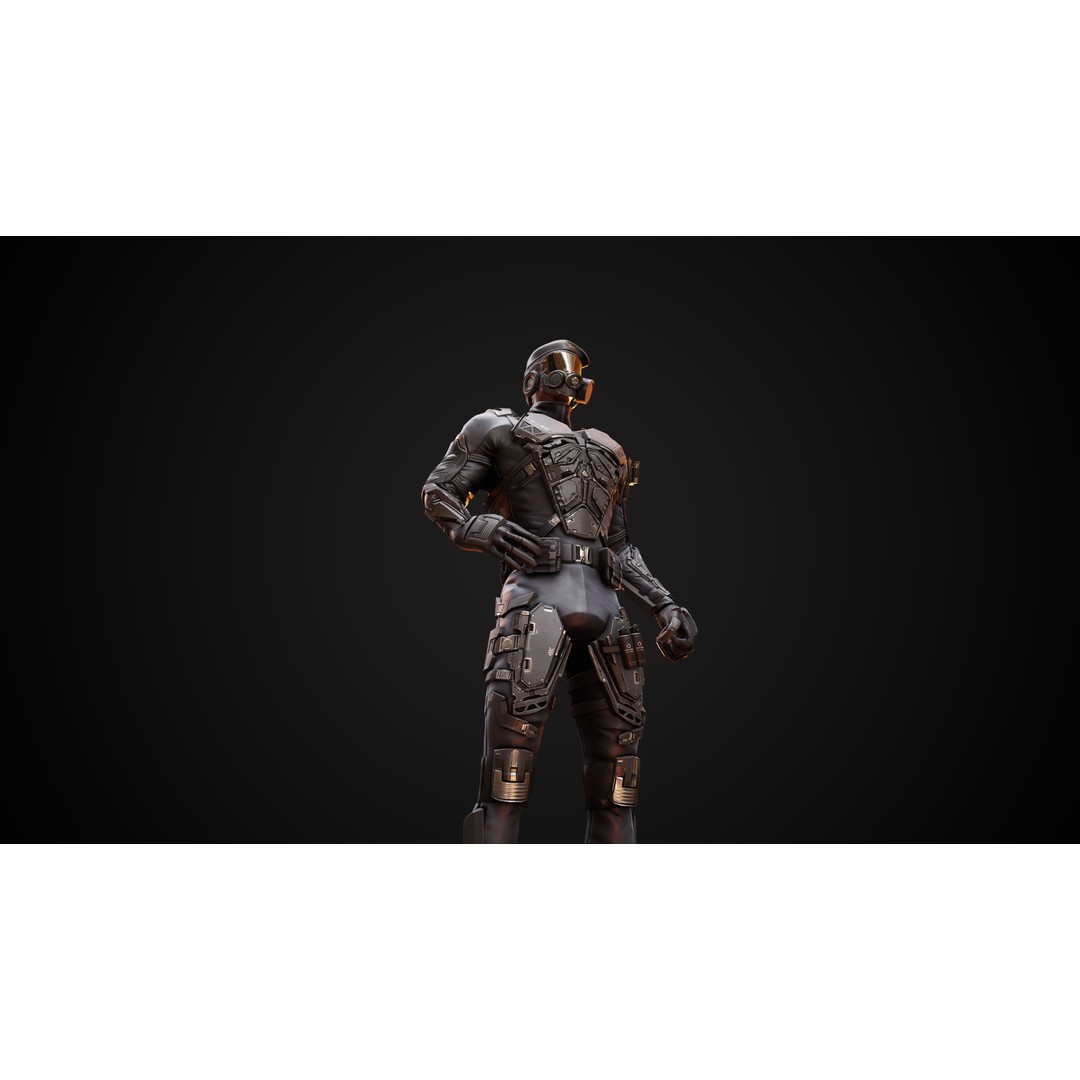 Soldier 3D Model – Low Poly Game Ready Character, FBX, Blender - View 19