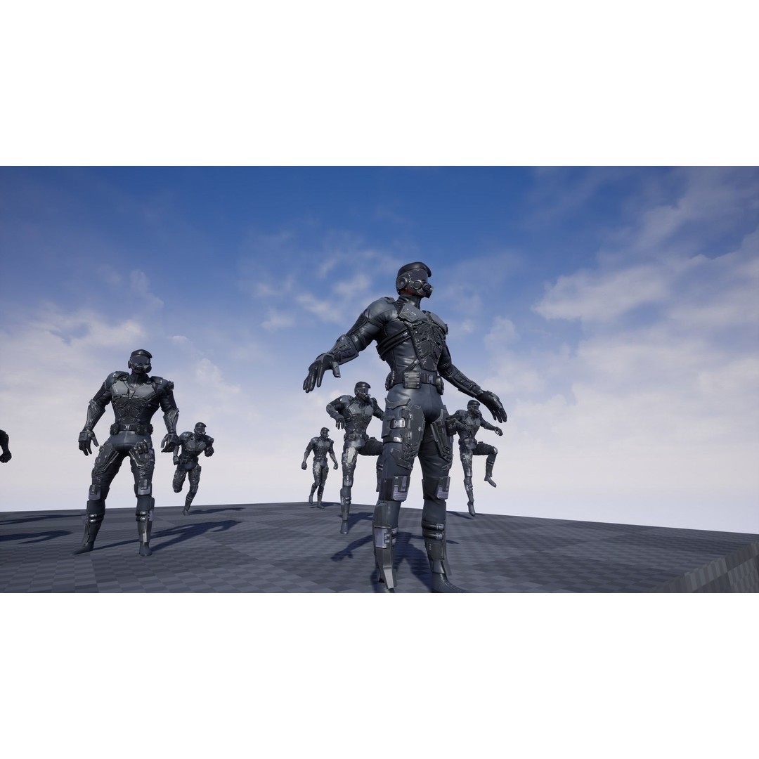 Soldier 3D Model – Low Poly Game Ready Character, FBX, Blender - View 29