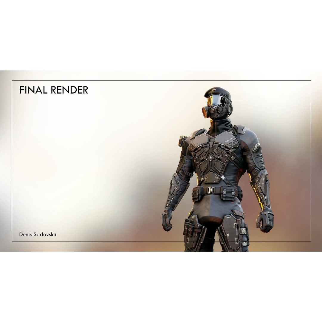 Soldier 3D Model – Low Poly Game Ready Character, FBX, Blender - View 4