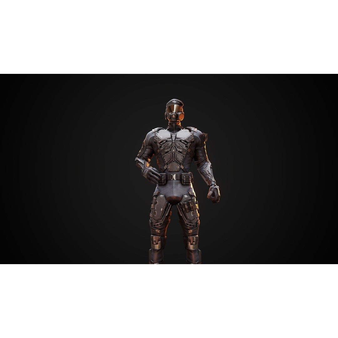 Soldier 3D Model – Low Poly Game Ready Character, FBX, Blender - View 9