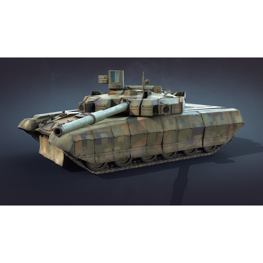 Oplot-M Tank 3D Model – Low Poly Game Asset, FBX, PBR Textures - View 3