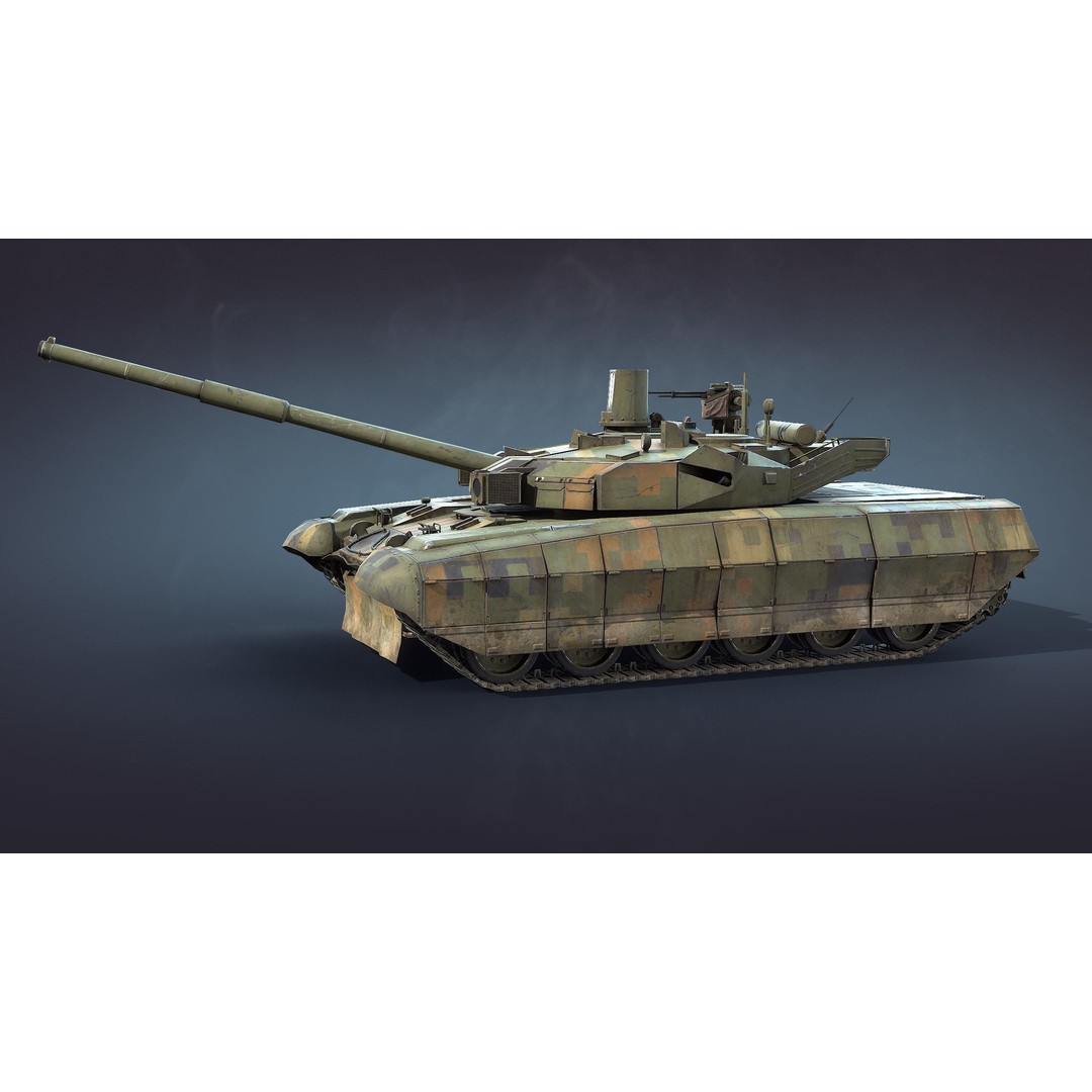 Oplot-M Tank 3D Model – Low Poly Game Asset, FBX, PBR Textures - View 4