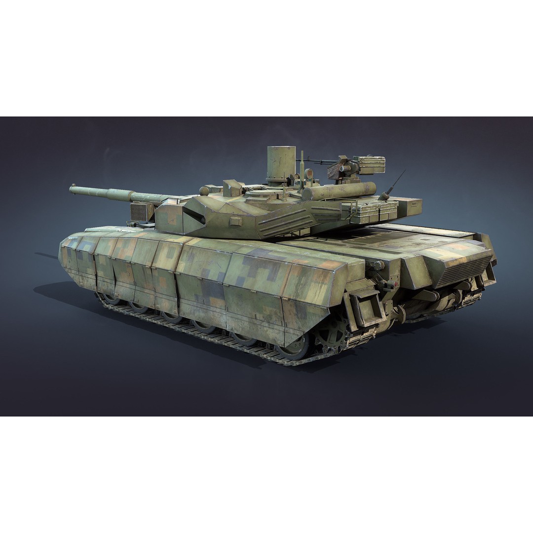 Oplot-M Tank 3D Model – Low Poly Game Asset, FBX, PBR Textures - View 5