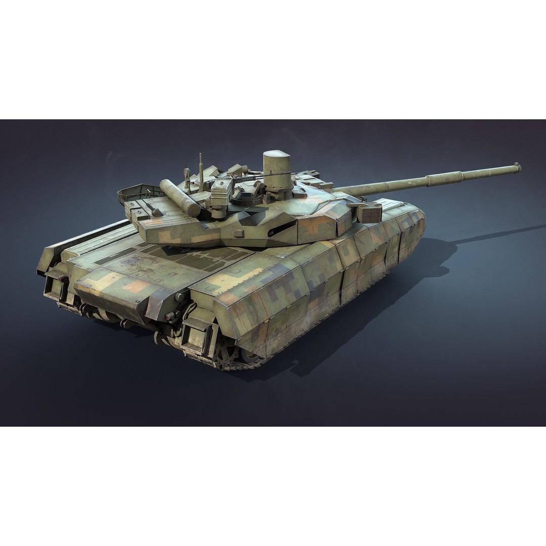 Oplot-M Tank 3D Model – Low Poly Game Asset, FBX, PBR Textures - View 6