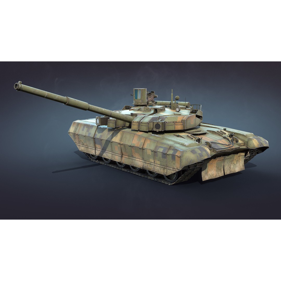Oplot-M Tank 3D Model – Low Poly Game Asset, FBX, PBR Textures - View 7