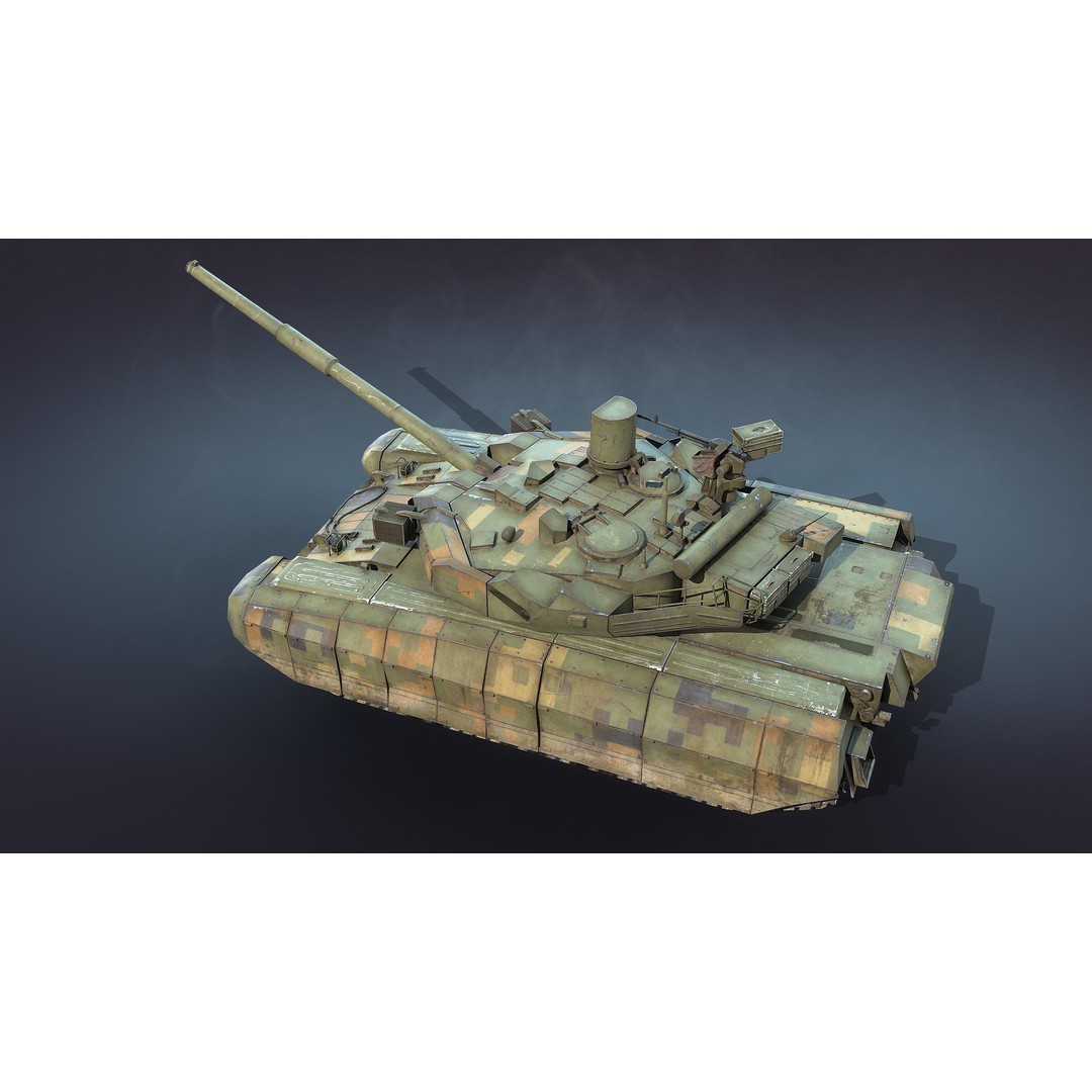 Oplot-M Tank 3D Model – Low Poly Game Asset, FBX, PBR Textures - View 8