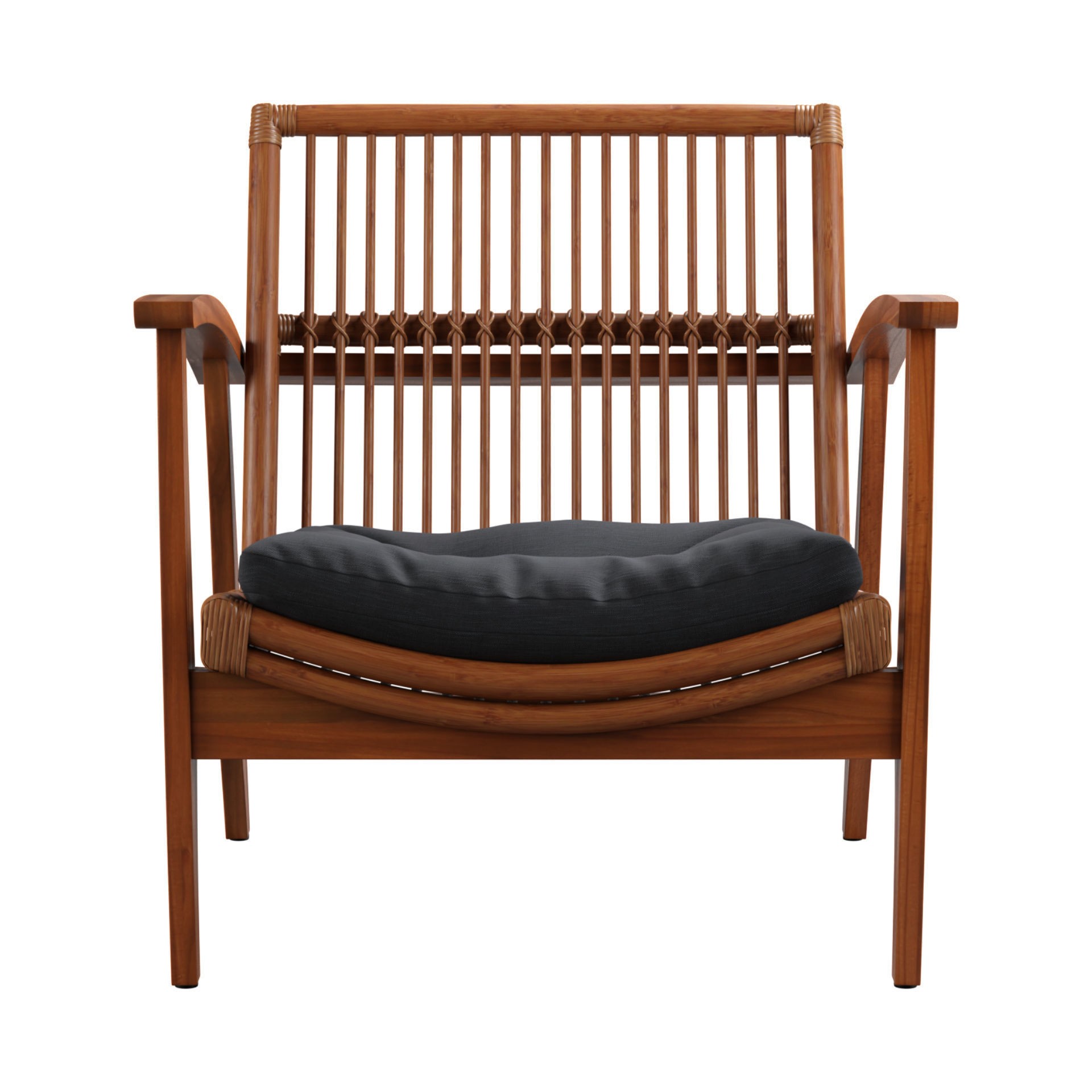 Rattan Lounge Chair - Game-Ready 3D Model - View 16