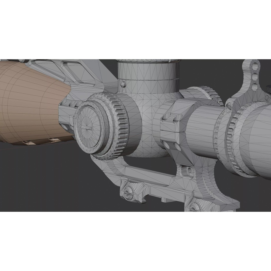 Vortex Razor HD Gen III 3D Model – Low Poly PBR Optic Mounts