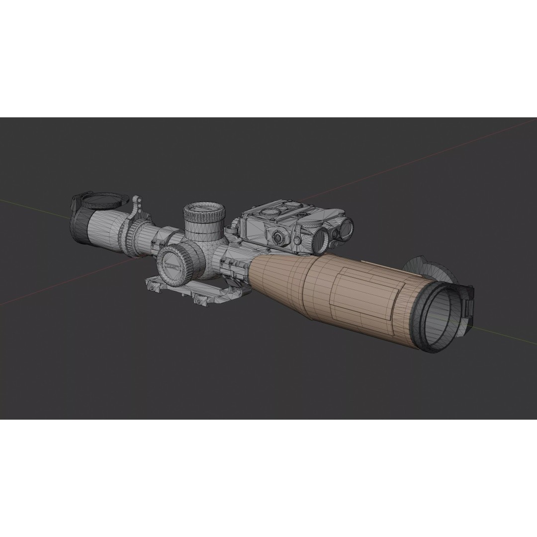 Vortex Razor HD Gen III 3D Model – Low Poly PBR Optic Mounts - View 45