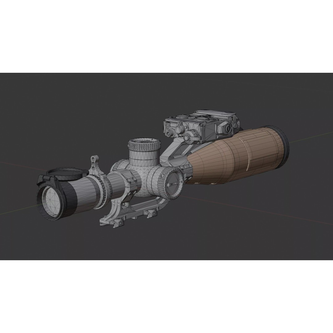 Vortex Razor HD Gen III 3D Model – Low Poly PBR Optic Mounts - View 46