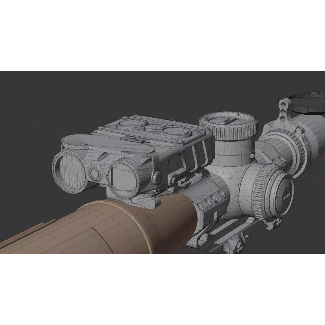 Vortex Razor HD Gen III 3D Model – Low Poly PBR Optic Mounts - View 51