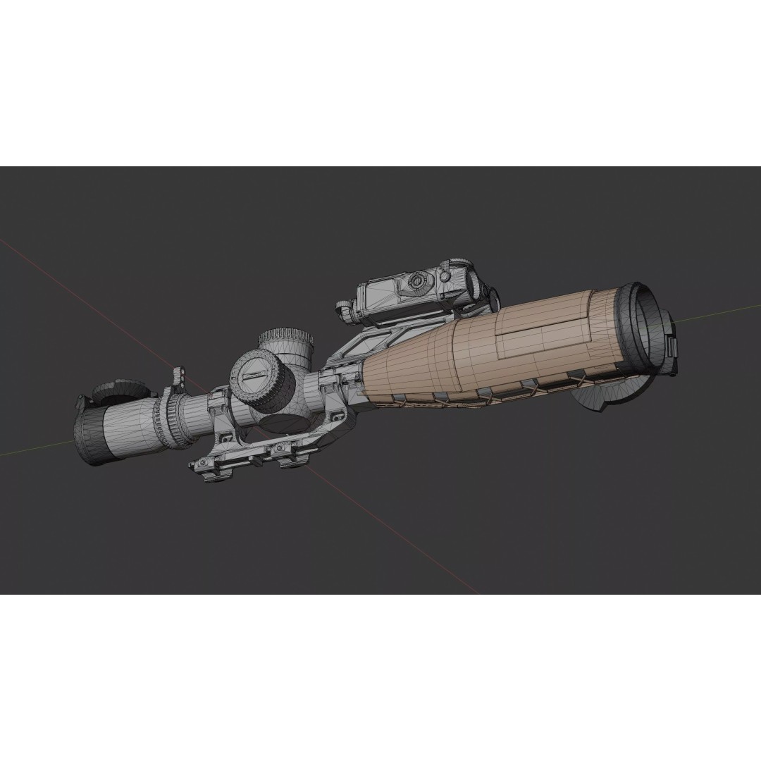Vortex Razor HD Gen III 3D Model – Low Poly PBR Optic Mounts - View 54