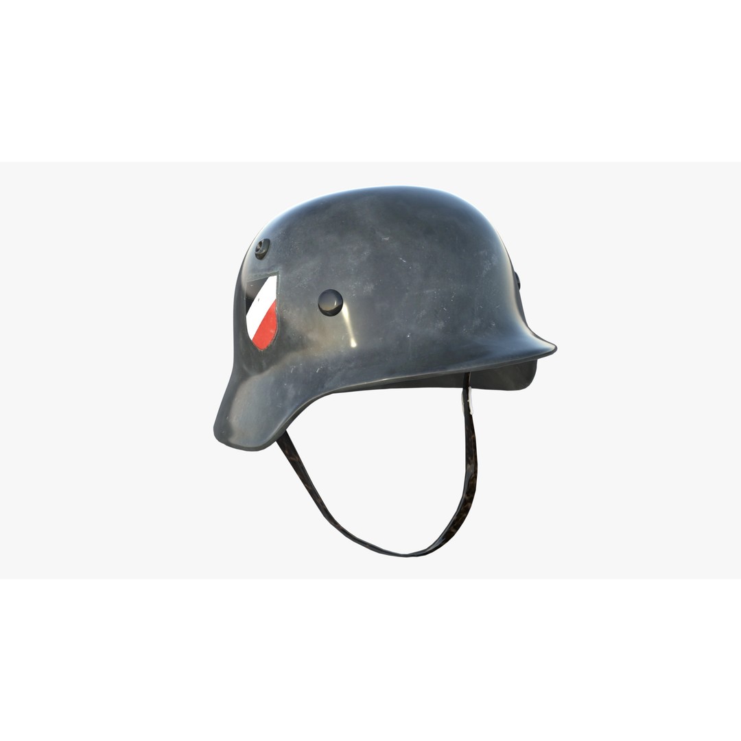 German Panzer Crew Soldier 3D Model – Low Poly WWII Character, Rigged - View 24