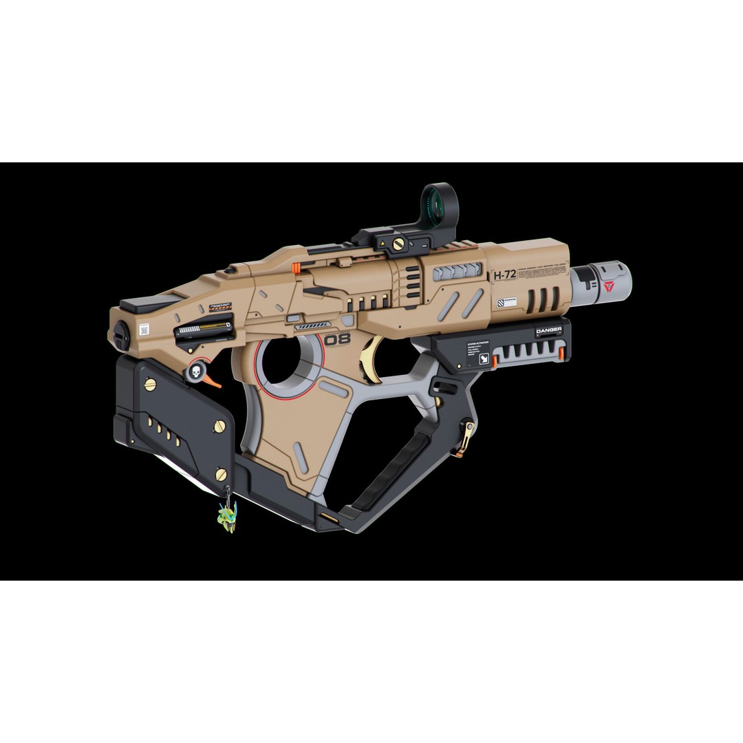 Sci-Fi Guns Set 3D Model – Futuristic Weapons Kitbash, FBX, OBJ - View 12