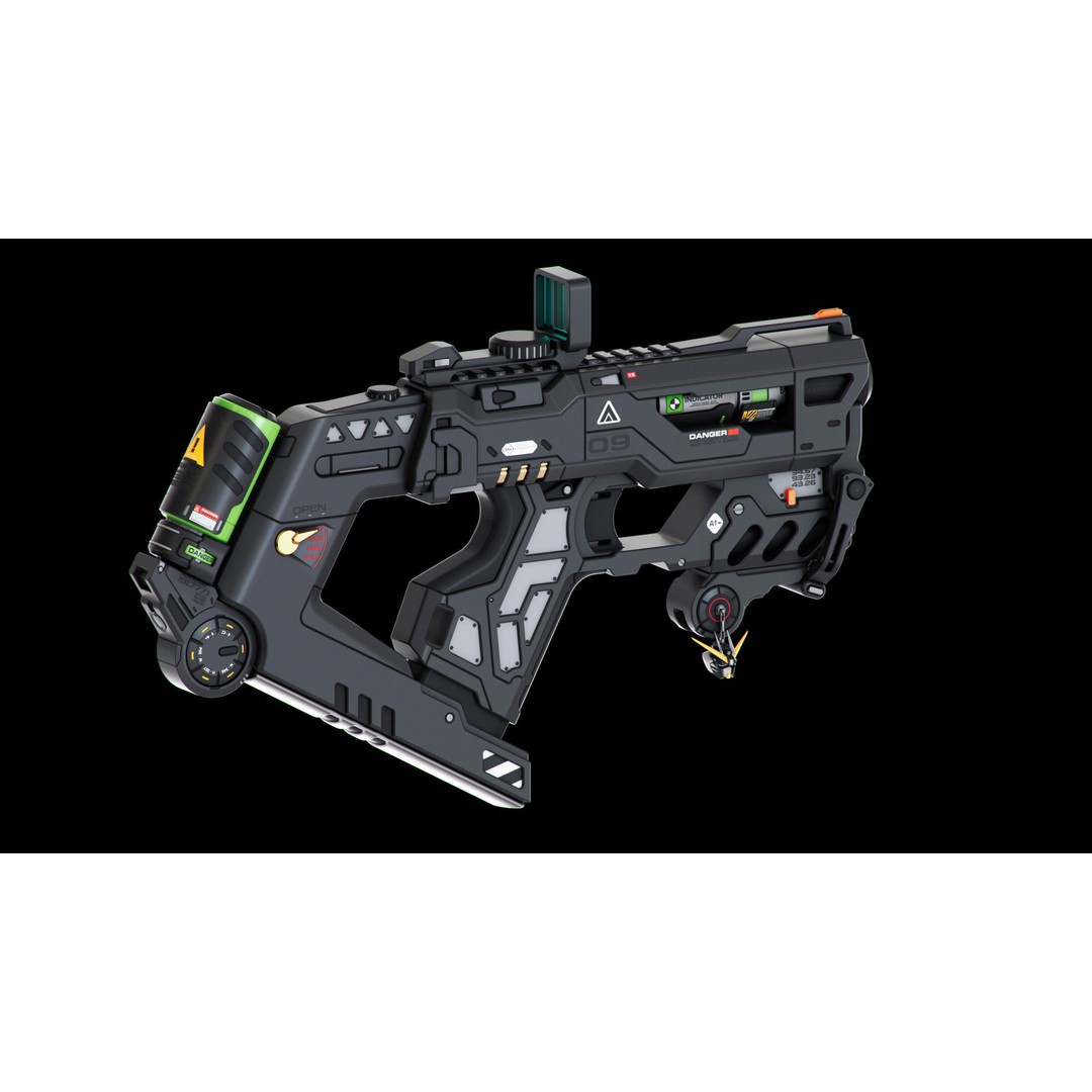 Sci-Fi Guns Set 3D Model – Futuristic Weapons Kitbash, FBX, OBJ - View 6