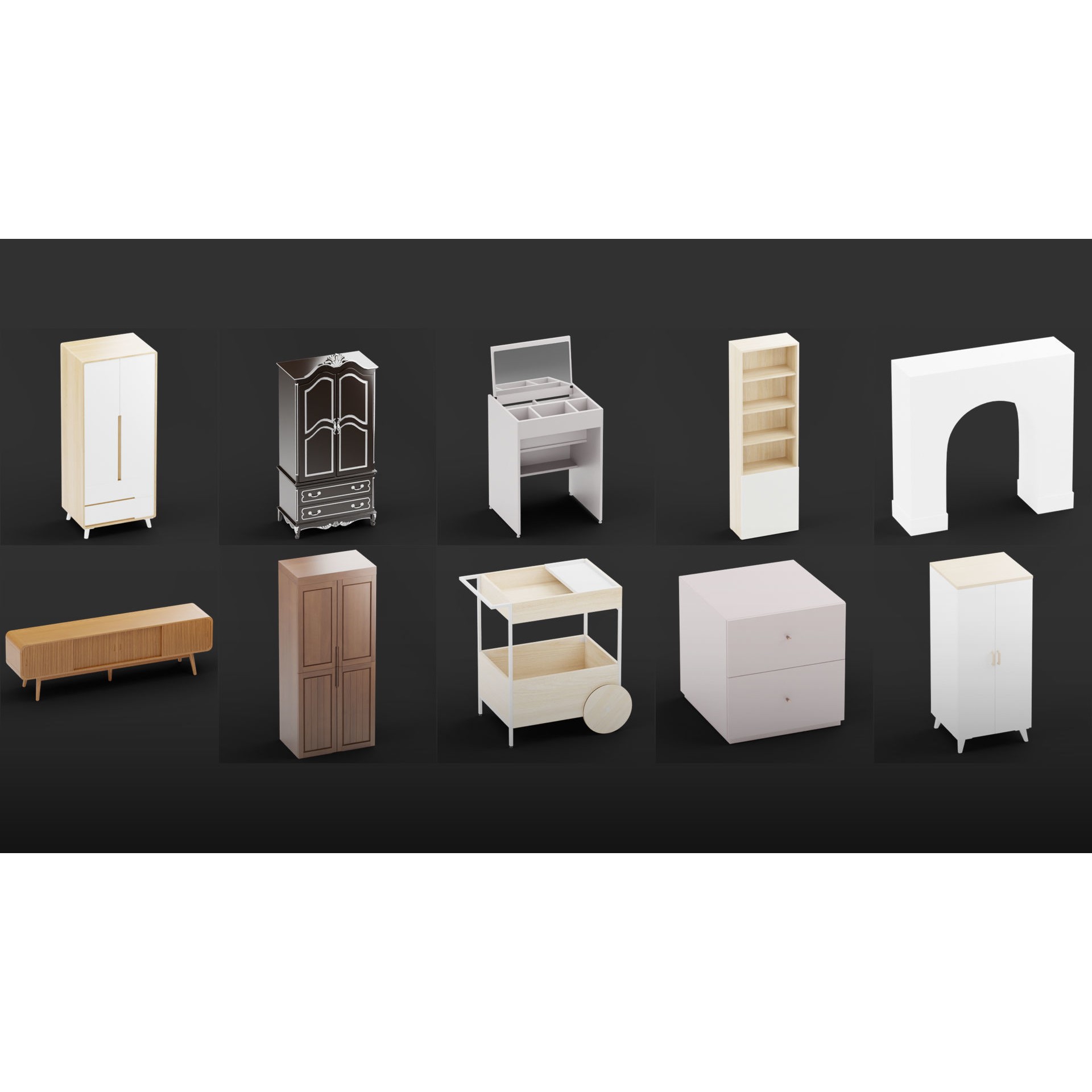 Mega Pack 10,000 Furniture Models - PBR Game-Ready 3D Model - View 61