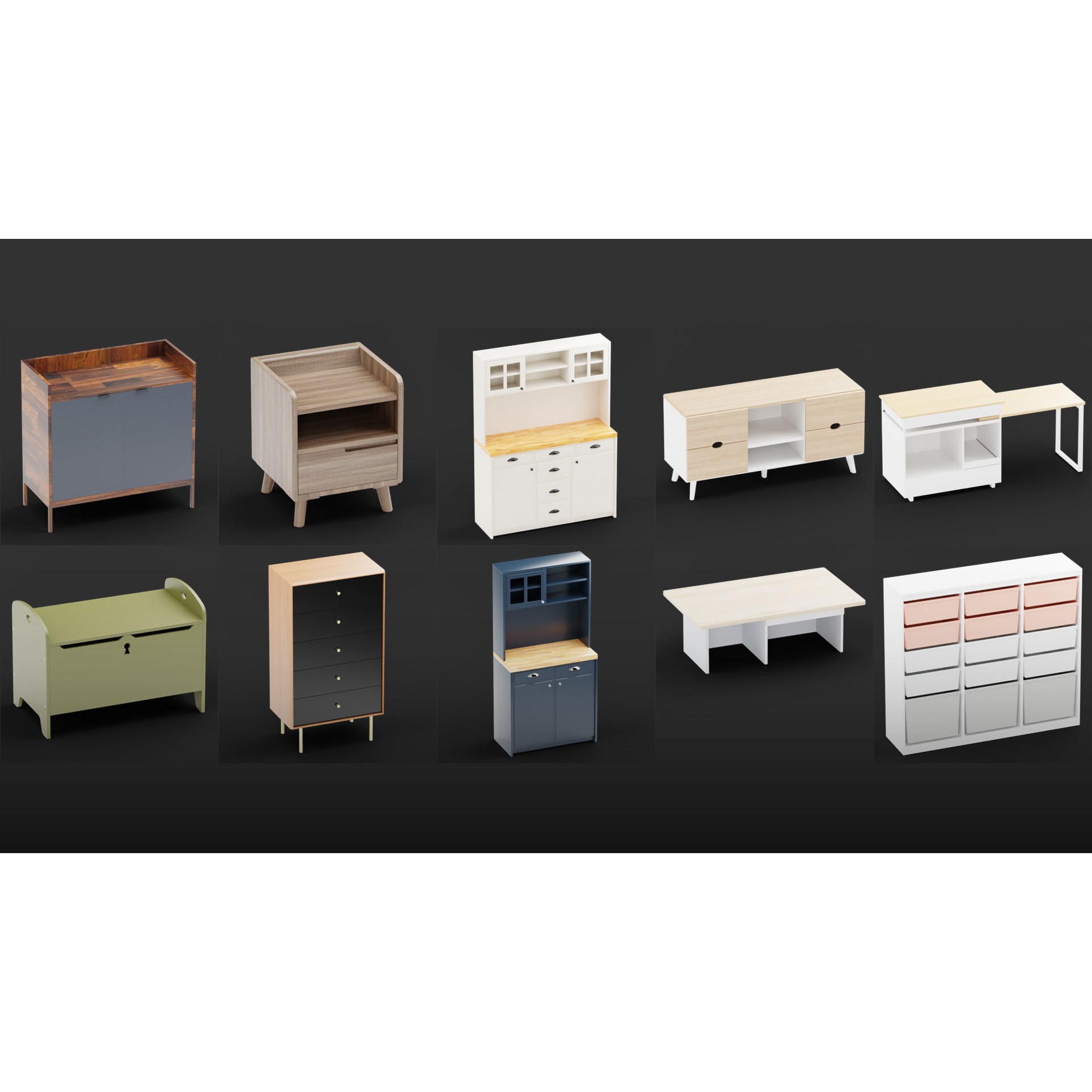 Mega Pack 10,000 Furniture Models - PBR Game-Ready 3D Model - View 70