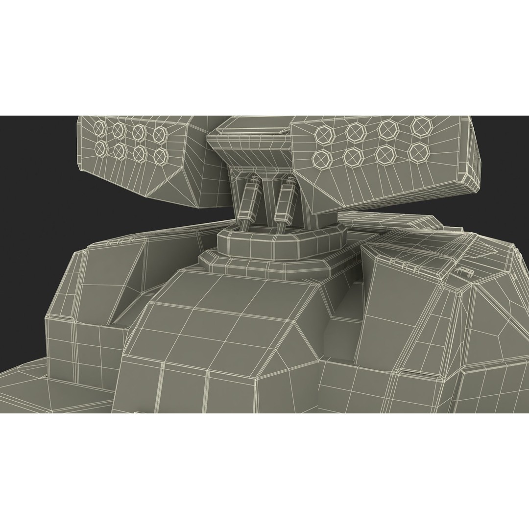 Futuristic Military Vehicle 3D Model – Khaki Armored Design, Game-Ready Formats - View 41