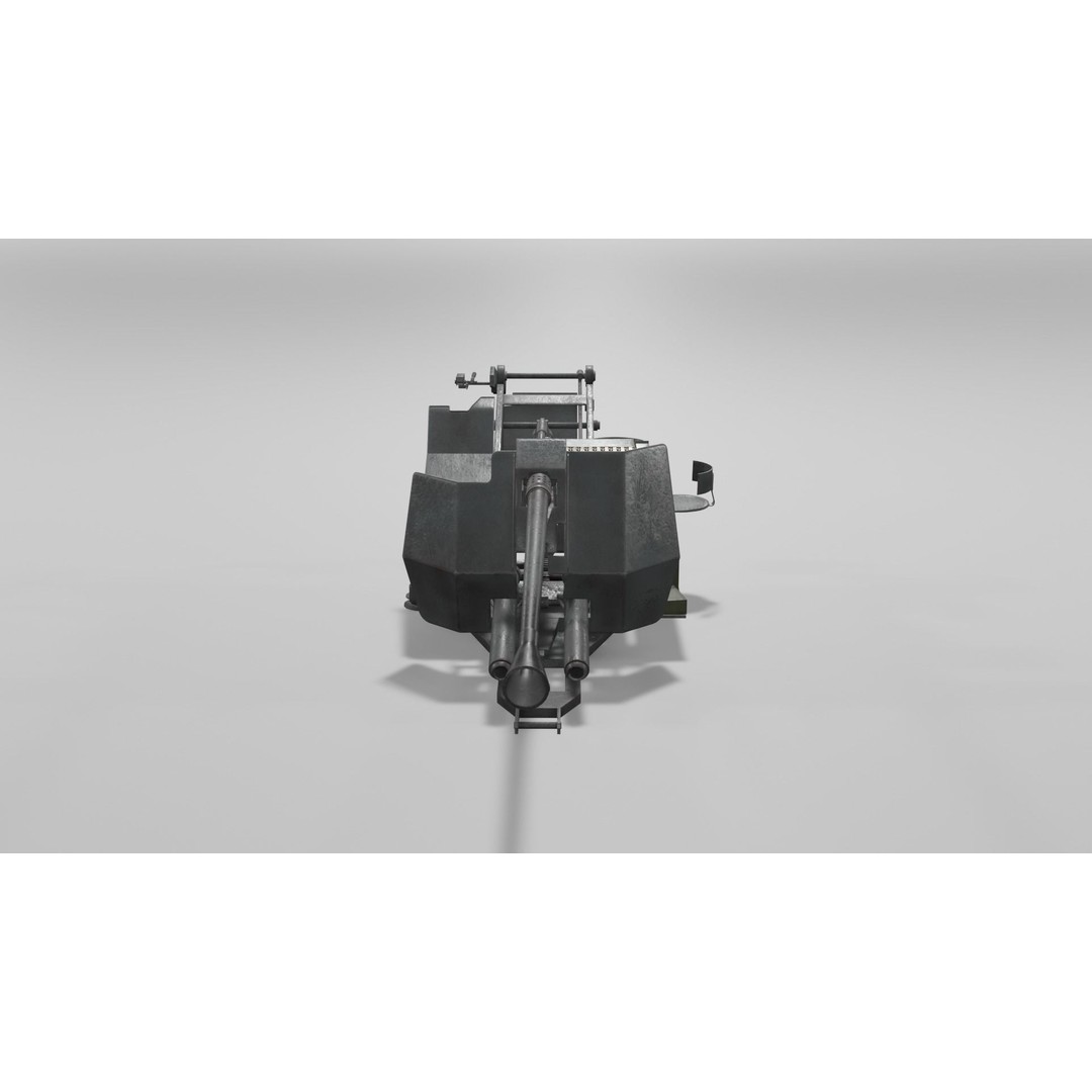 37 mm Flak 37 Anti Aircraft Gun 3D Model – Low Poly Game Asset, FBX