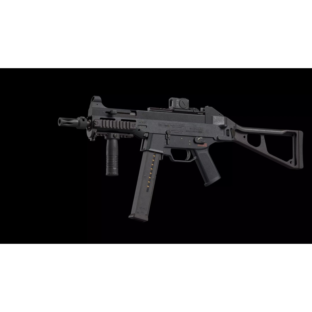 HK UMP 45 ACP 3D Model – Flanged Barrel Tactical Pack, Game Ready, FBX - View 4